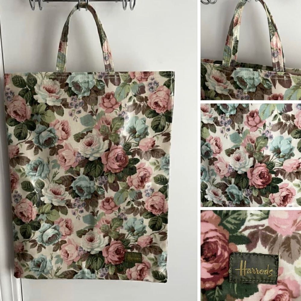 Vinyl Floral Harrods Tote